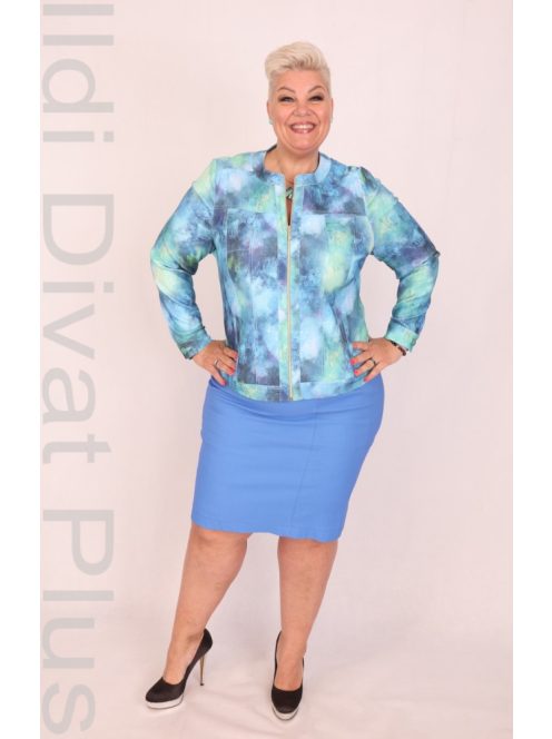 Livello Kék-Zöld Mintás Zippes Blézer