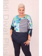 Livello Kék-Zöld Mintás Tunika-L