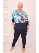 Livello Kék-Zöld Mintás Tunika-L