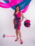 Livello Pink-Mandala Átkötős Ruha