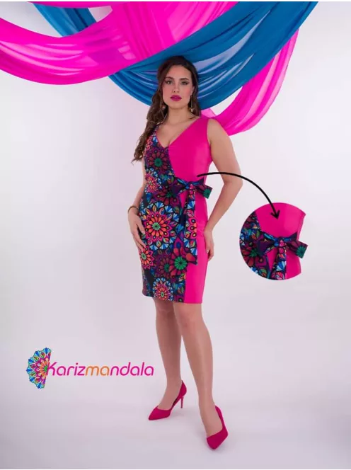 Livello Pink-Mandala Átkötős Ruha