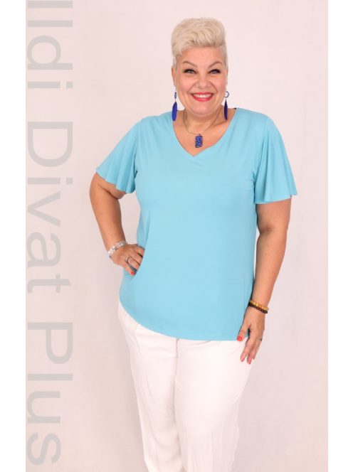 Livello V Nyakú Türkiz Lepke Ujjú Felső