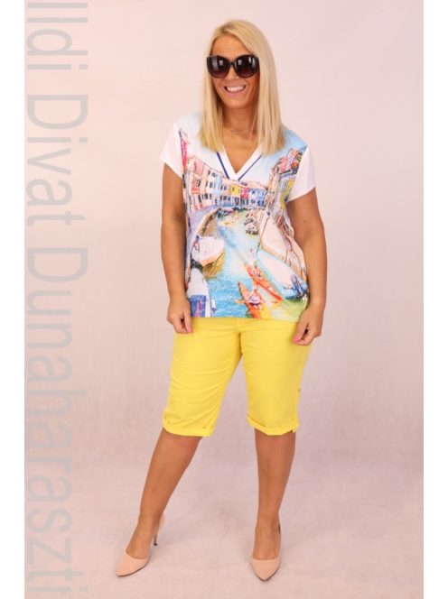 Livello V Nyakú Városképes Blúz