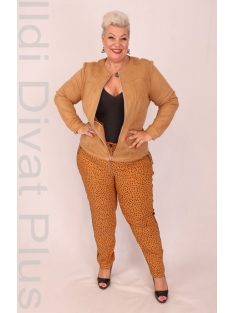 Livello Barna Velúr Műbőr Blézer