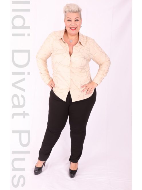 Livello Beige-Arany Mintás Blúz