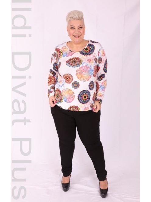 Livello Fehér Alapon Mandala Mintás Felső