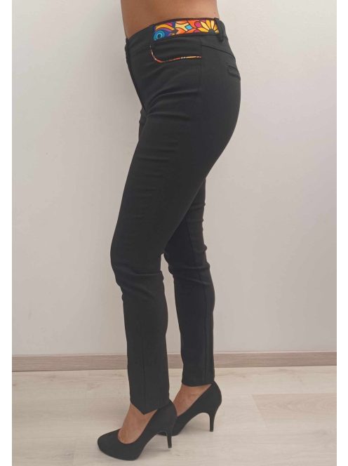 Livello Fekete Derekán Mintás Nadrág