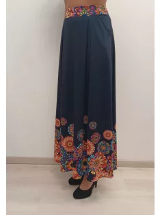 Livello Sötétkék-Mandala Mintás Maxi Szoknya