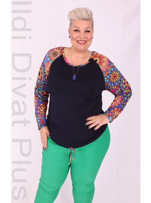 Livello Kék-Mandala Mintás Ujjú Felső