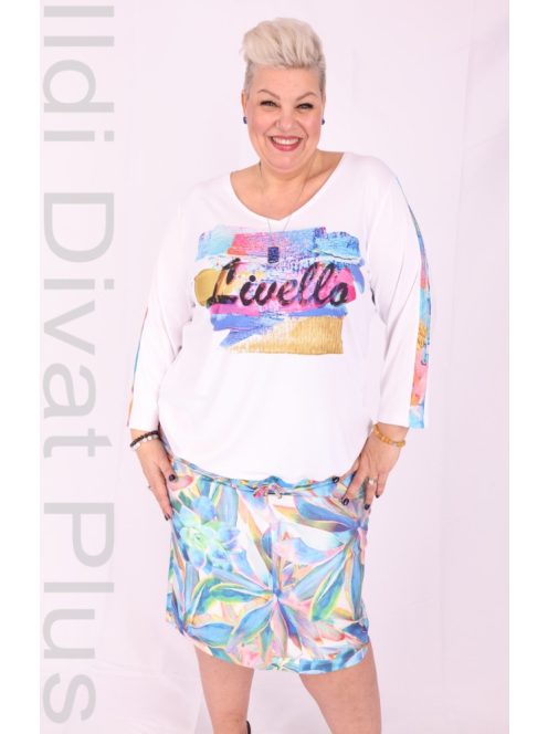 Livello Fehér Alapon Színes Felíratos Felső