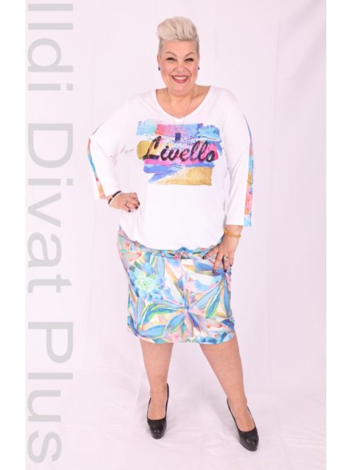 Livello Fehér Alapon Színes Felíratos Felső