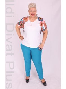 LIvello Fehér Vállán Mandala Mintás Felső