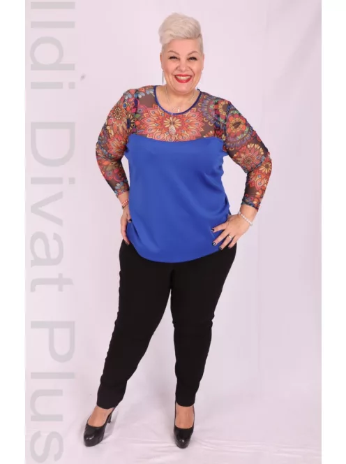 Livello Királykék-Mandala Necc Mintás Felső