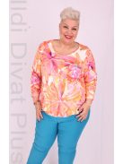 Livello Narancs Mintás V Nyakú Felső