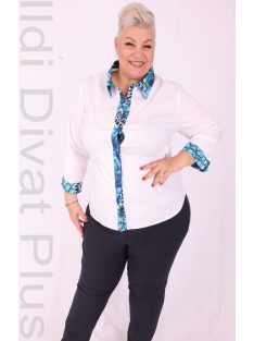 Livello Fehér-Kék Galléros Gombos Ing