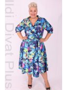 Livello Kék-Virágos Galléros Ruha