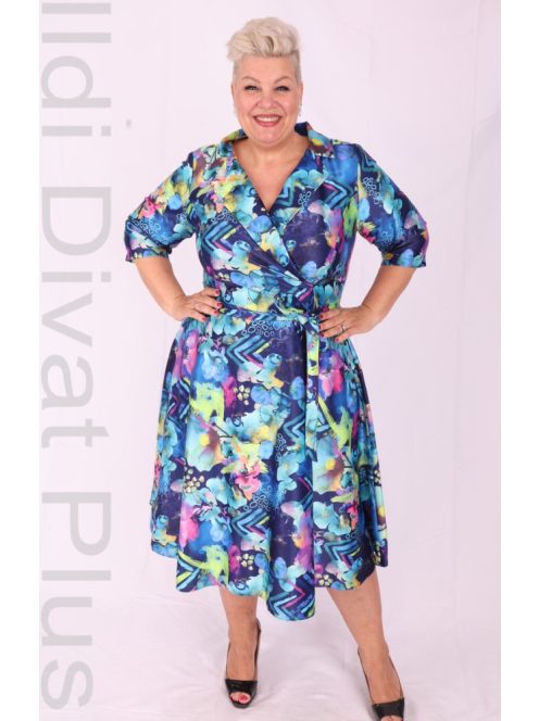 Livello Kék-Virágos Galléros Ruha