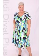 Livello Színes-Mintás Lebegő Ujjú Ruha