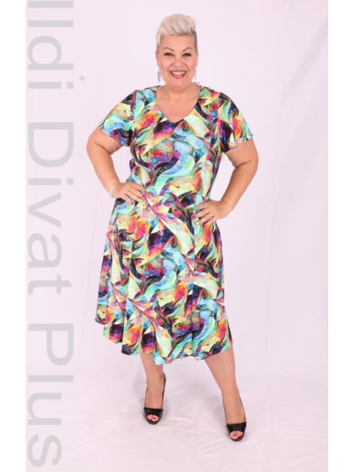 Livello Mintás Lebegő Ujjú Ruha