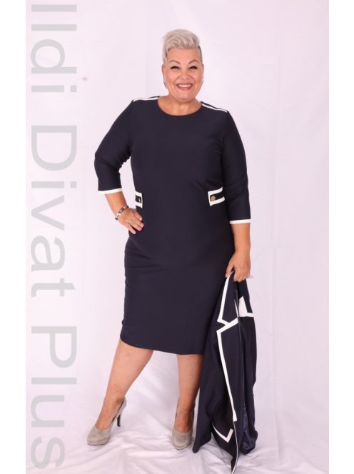 Livello Kék-Krém Díszes Ruha-42