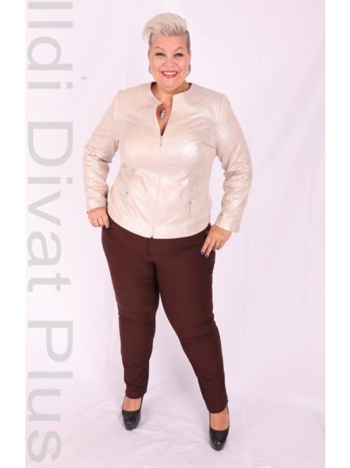 Livello Beige-Arany Zippes Blézer