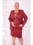 Livello Bordó Zippes Textilbőr Ruha