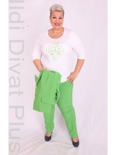 Livello Zöld Hímzett Felső