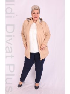 Livello Beige Velúrbőr Kabát