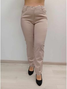 Livello Beige Zippes Gombos Vászon Nadrág