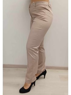 Livello Beige Zippes Gombos Vászon Nadrág