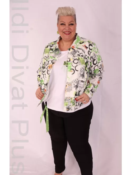 Livello Zöld-Mintás Farmerblézer-52