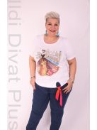 Livello Fehér-Színes Mintás Köves Felső