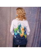 Livello Virágmintás Gombos Galléros Blúz