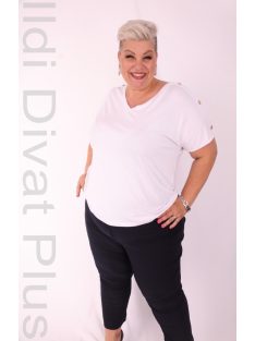 Livello Fehér Díszgombos Felső