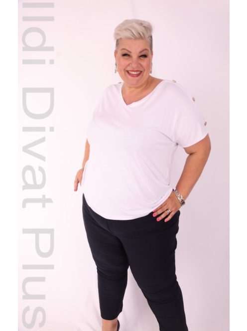 Livello Fehér Díszgombos Felső