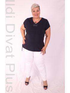 Livello Sötétkék Köves Nyakú Felső