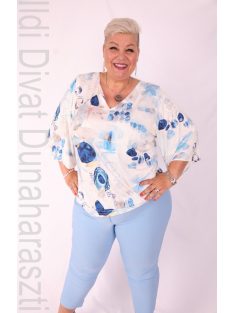 Livello Kék Kömintás V-nyakú Felső