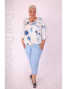 Livello Kék Kömintás V-nyakú Felső