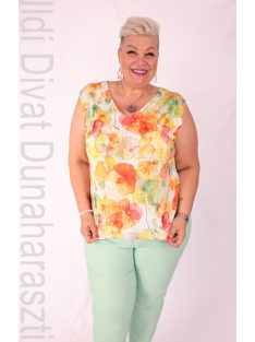 Livello Narancs Virágos Trikó Felső
