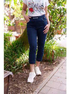 Livello Sötátkék Gumis Derekú 3/4 Farmernadrág