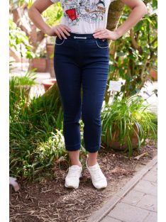 Livello Sötátkék Gumis Derekú 3/4 Farmernadrág