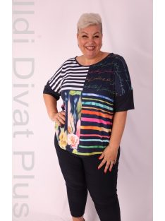 Livello Sötétkék Mintás-Csíkos Felső