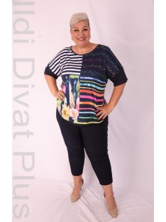 Livello Sötétkék Mintás-Csíkos Felső