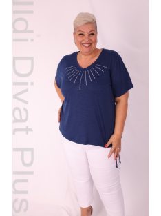 Livello Sötétkék Köves Nyakú Felső