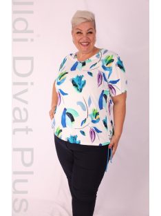 Livello Fehér-Kék Levélmintás Felső