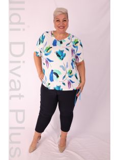 Livello Fehér-Kék Levélmintás Felső