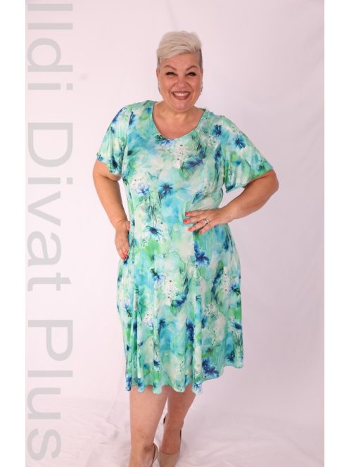 Livello Zöld Levélmintás A Vonalú Ruha