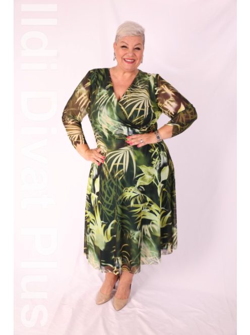 Livello Zöld-Mintás A Vonalú Necc Ruha