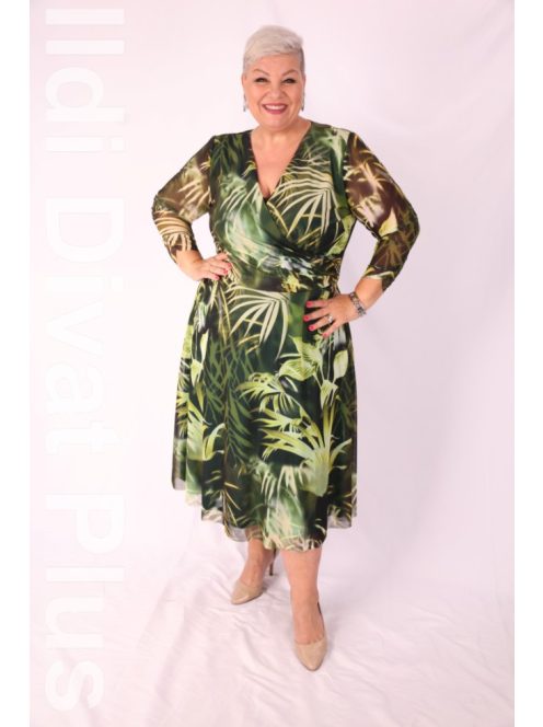 Livello Zöld-Mintás A Vonalú Necc Ruha