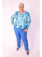 Livello Kék-Mintás Kerek Nyakú Felső